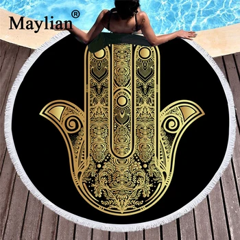 Microfiber Round Beach Towel for Adults Summer Toalla Tassel Yoga Mat Hamsa Hand Printed T63
Microfiber Round Beach Towel for Adults Summer Toalla Tassel Yoga Mat Hamsa Hand Printed T63