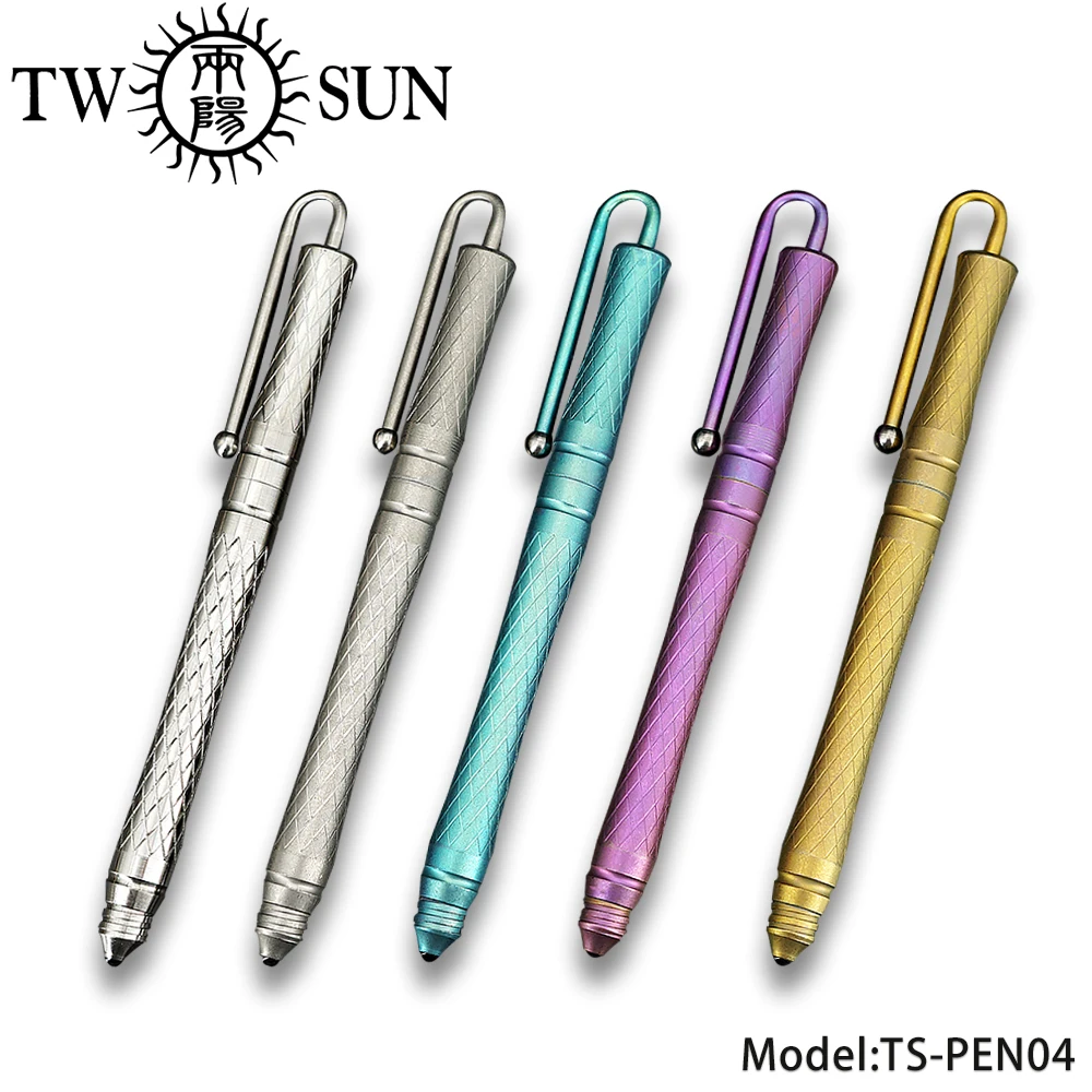 

TWOSUN Original TC4 Titanium Alloy Self Defense Personal Safety Tactical Pen Multi-tool Outdoor tool Office Pocket Pen TS-PEN04