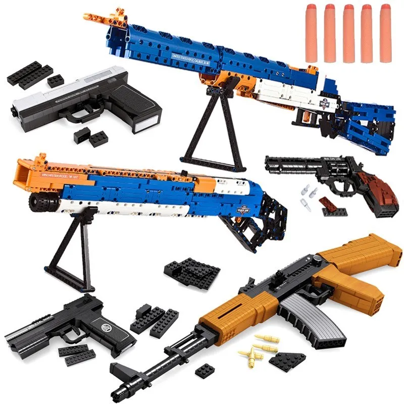 Building Block Toy Gun Can Shoot Rubber Band Gun Military Wind Plastic Building Blocks Outdoor Sport Creative Gift for Children
Building Block Toy Gun Can Shoot Rubber Band Gun Military Wind Plastic Building Blocks Outdoor Sport Creative Gift for Children
