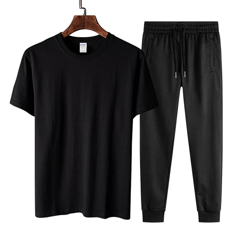 Suit Summer Men's Cotton T-shirt With Sports Pants Two Sets Of Solid Color Casual Sports Style
Suit Summer Men's Cotton T-shirt With Sports Pants Two Sets Of Solid Color Casual Sports Style
