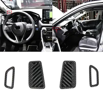 Car Styling Carbon Fiber Color Interior Front Dashboard Upper AC Vent Cover Trim 4pcs For Toyota RAV4 XA50 2019
Car Styling Carbon Fiber Color Interior Front Dashboard Upper AC Vent Cover Trim 4pcs For Toyota RAV4 XA50 2019