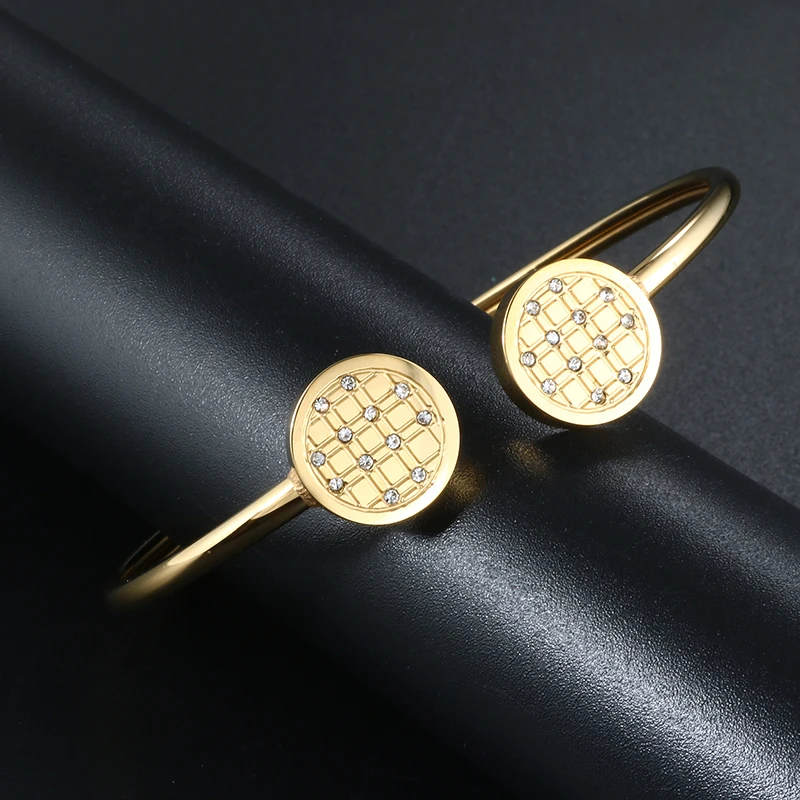 Adjustable Open Stainless Steel Crystal Bracelet Bangles Silver Rose Gold Color CZ Cuff Bracelet for Women Jewelry Girl Gift
Adjustable Open Stainless Steel Crystal Bracelet Bangles Silver Rose Gold Color CZ Cuff Bracelet for Women Jewelry Girl Gift