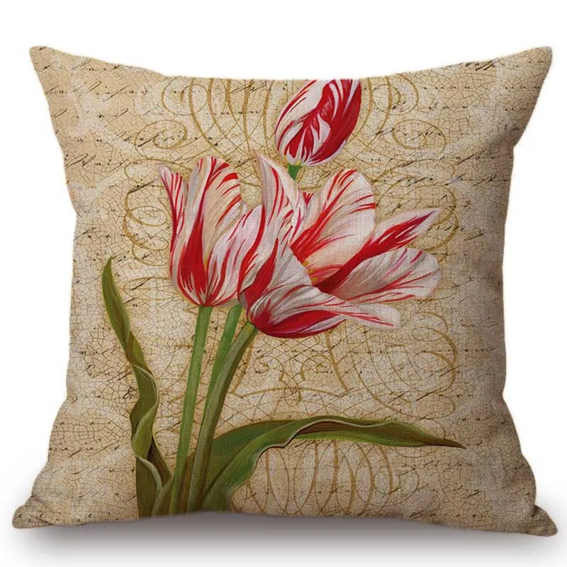 Vintage Flower Calla Tulip Decorative Throw Pillow For Home Square Cotton Linen Hand Painting Floral Cushion Cover Case 45x45cm
Vintage Flower Calla Tulip Decorative Throw Pillow For Home Square Cotton Linen Hand Painting Floral Cushion Cover Case 45x45cm