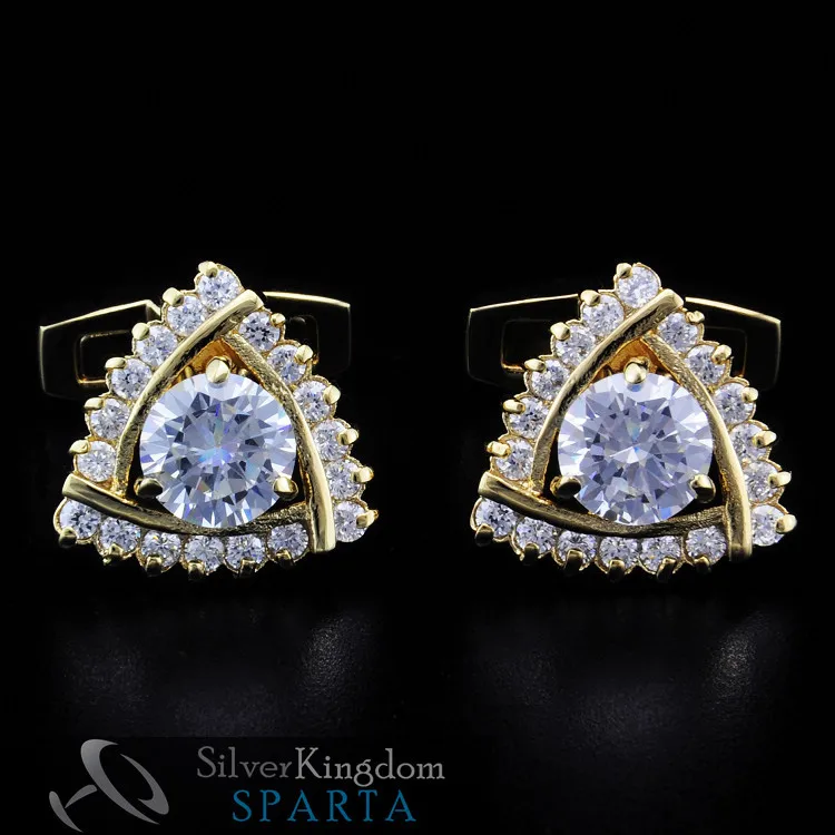 SPARTA Plated with Gold Transparent A Class zircon Delta cufflinks men's Cuff Links + Free Shipping !!! buttons
SPARTA Plated with Gold Transparent A Class zircon Delta cufflinks men's Cuff Links + Free Shipping !!! buttons