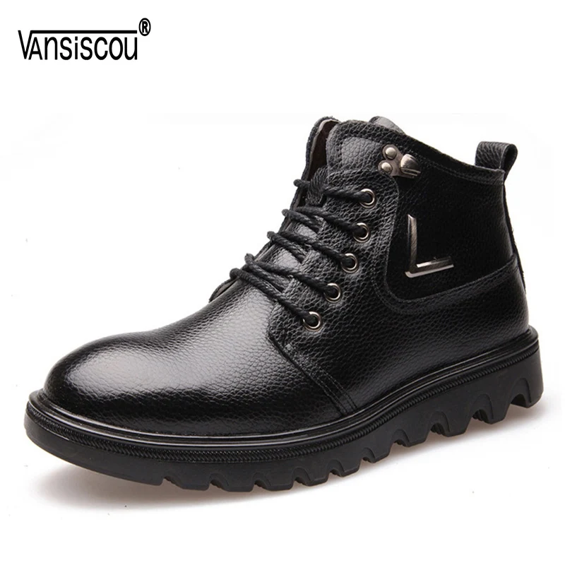 VANSISCOU Leather Men Boots Autumn Winter Ankle Boots Mens Inuvik Fully Waterproof Lace-up Walking/Hiking Trekking Boots 
VANSISCOU Leather Men Boots Autumn Winter Ankle Boots Mens Inuvik Fully Waterproof Lace-up Walking/Hiking Trekking Boots