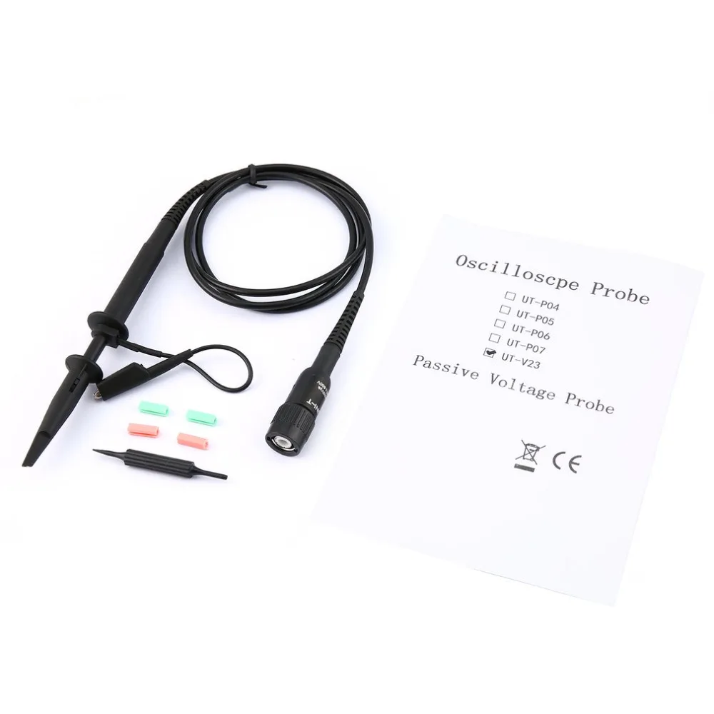 TNI-T UT-V23 Passive Probe 100MHz Oscilloscope Part Measuring Osciloscopio Accessory Testing Tip 600V DC PKAC CAT2
TNI-T UT-V23 Passive Probe 100MHz Oscilloscope Part Measuring Osciloscopio Accessory Testing Tip 600V DC PKAC CAT2