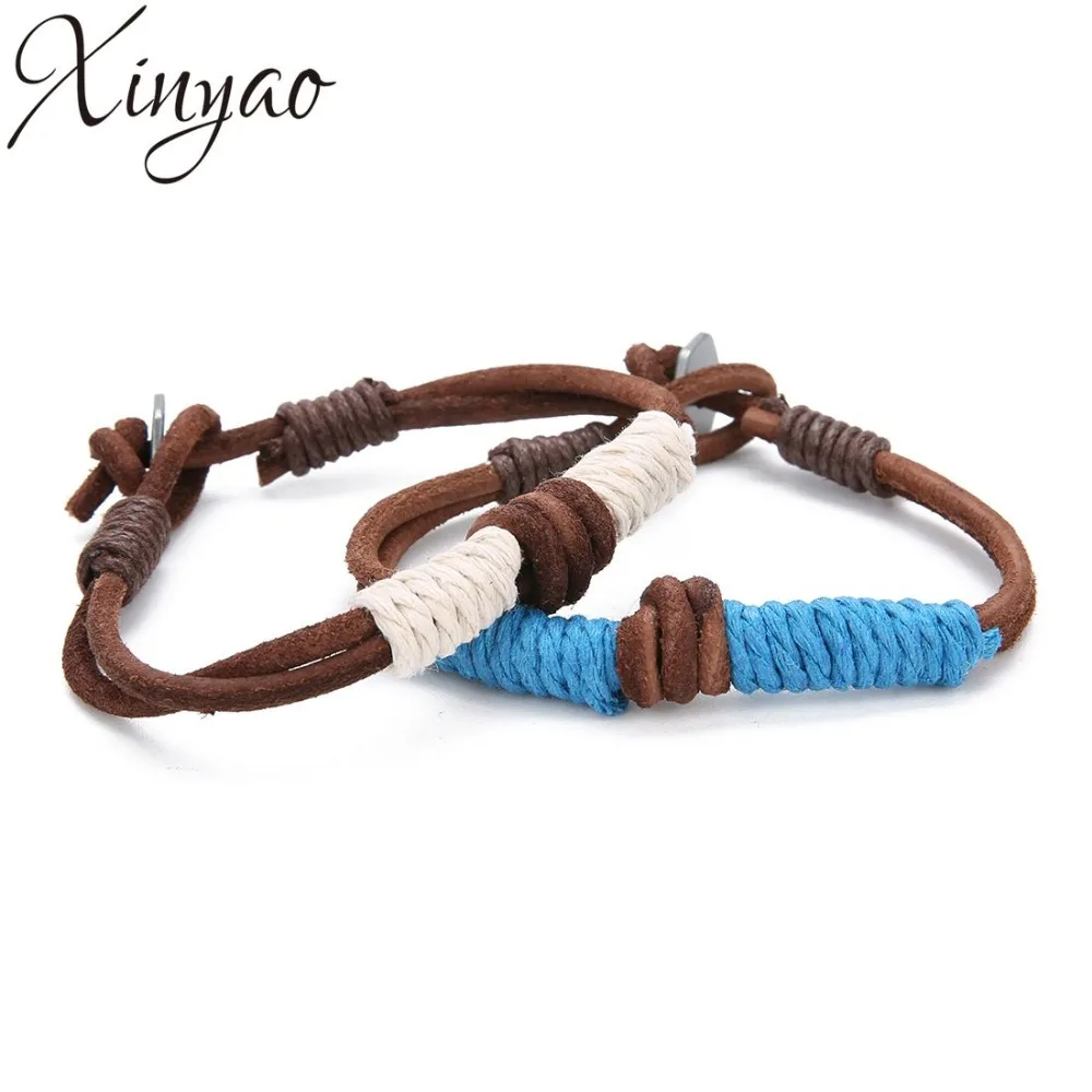 XINYAO 2019 Boho Handmade Genuine Leather Bracelets Fashion Punk Cuff Bracelets & Bangle for Women Men Jewelry Accessory
XINYAO 2019 Boho Handmade Genuine Leather Bracelets Fashion Punk Cuff Bracelets & Bangle for Women Men Jewelry Accessory