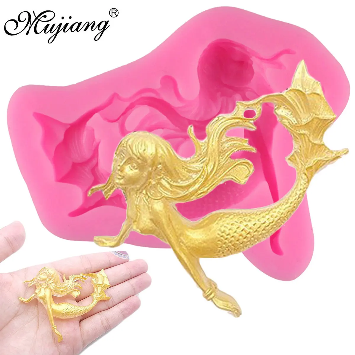 

Little Mermaid Silicone Mold Sugarcraft Fondant Chocolate Candy Gumpaste Mold Cupcake Topper Cookie Baking Cake Decorating Tools