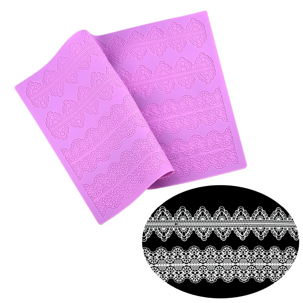 Kitchen baking tool Silicone lace mat Sugar Craft Sugar lace cake mold Homemade edible lace for cake decorating
Kitchen baking tool Silicone lace mat Sugar Craft Sugar lace cake mold Homemade edible lace for cake decorating