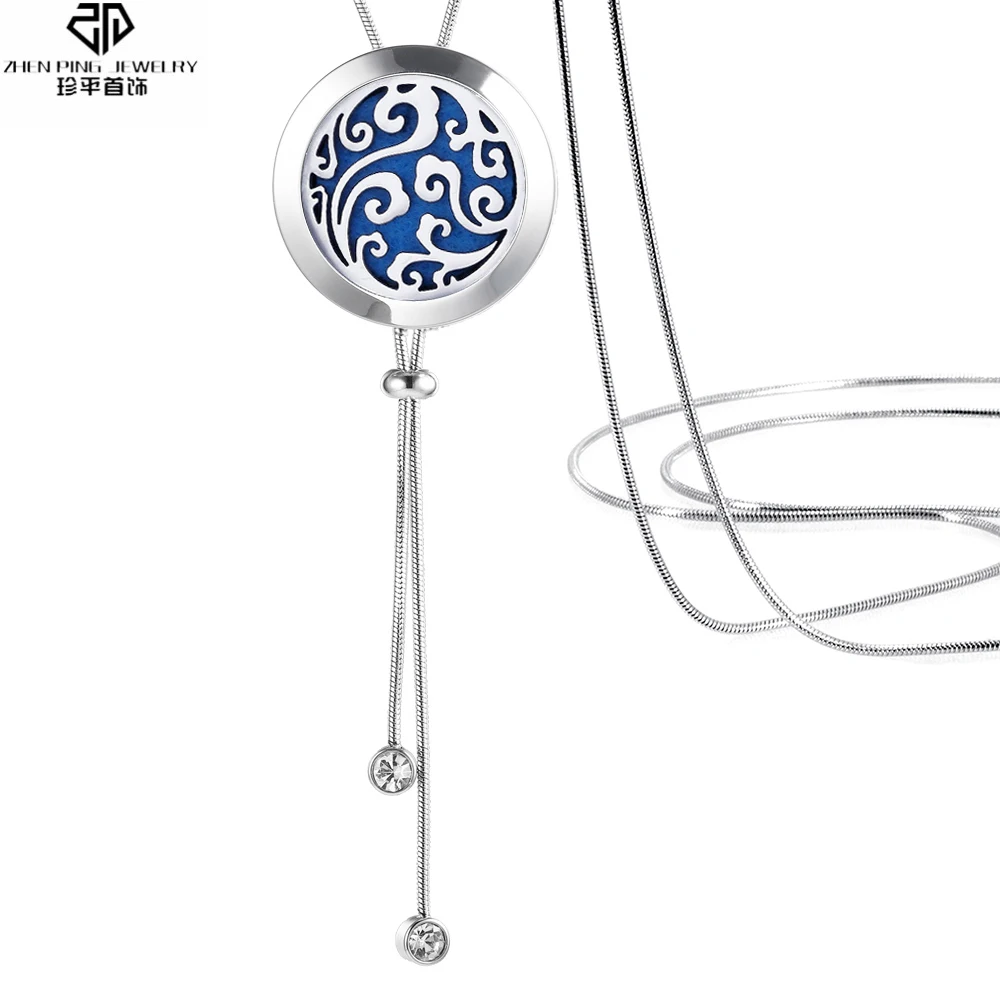 Round Crystal Aroma Diffuser Necklace Women Exquisite Pendant Stainless Steel Magnetic Locket Long Sweater Chain Necklaces
Round Crystal Aroma Diffuser Necklace Women Exquisite Pendant Stainless Steel Magnetic Locket Long Sweater Chain Necklaces