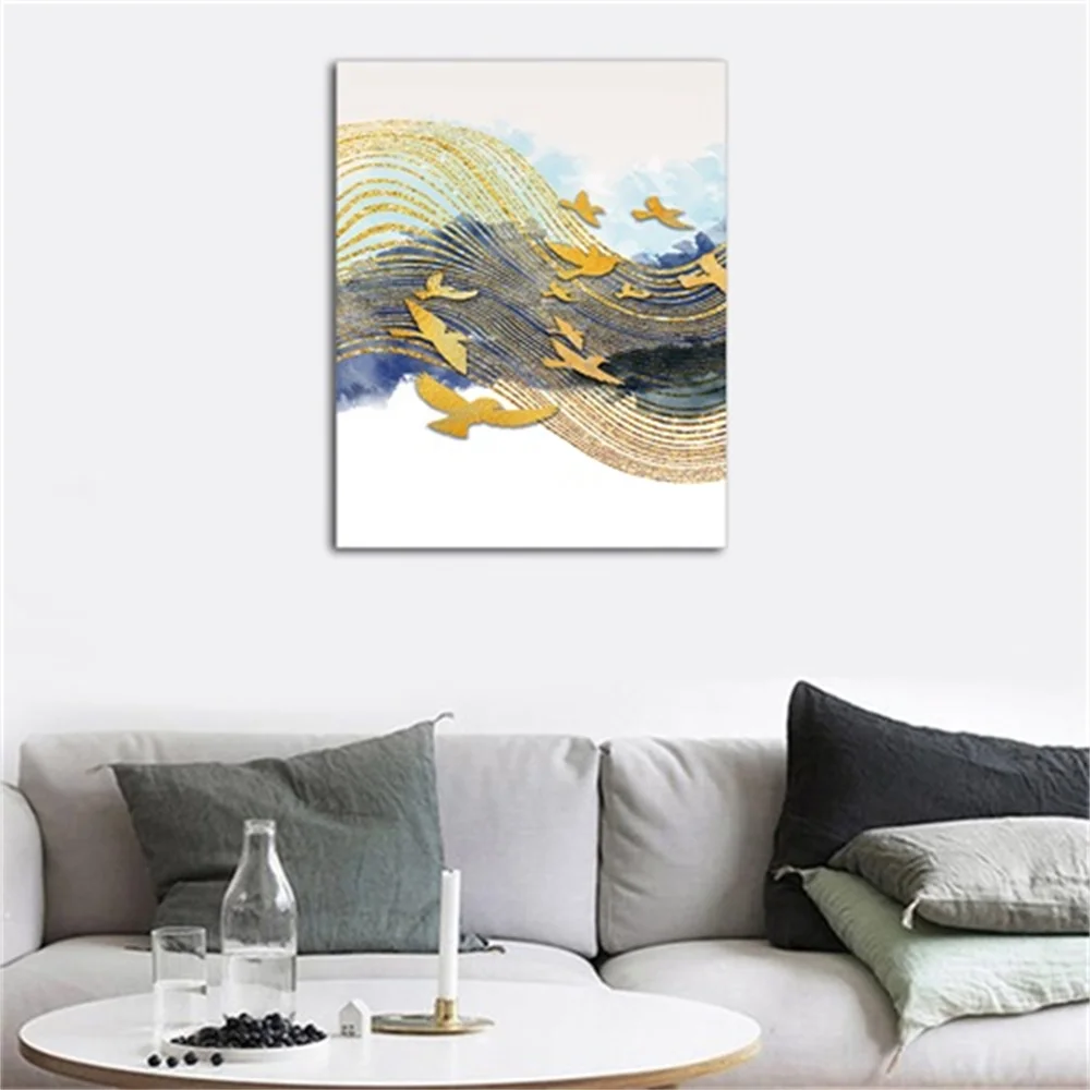 Natural Landscape Graffiti Birds Traditional Chinese Wall Artwork For Home Office Decor Living Room Bedroom Decoration No Frame | Дом и сад