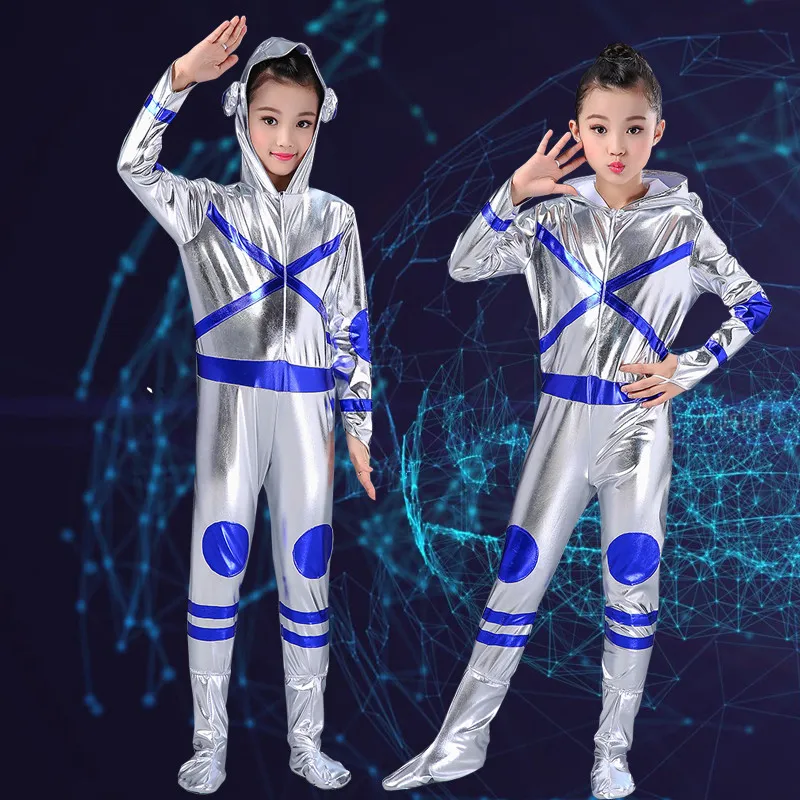 Kids Space Astronaut Dance Bodysuit Costume Boys Girls Silver Stage Jumpsuit Childs Modern Space Robot Dance Cosplay Gift
Kids Space Astronaut Dance Bodysuit Costume Boys Girls Silver Stage Jumpsuit Childs Modern Space Robot Dance Cosplay Gift