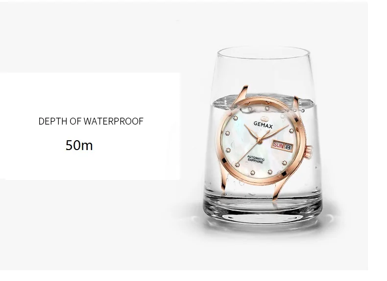 GEMAX Women Watches Waterproof Automatic Mechanical Watch Ladies Fashion Top Brand Diamond Calendar Ceramic Sapphire MIYOTA 2017 (11)