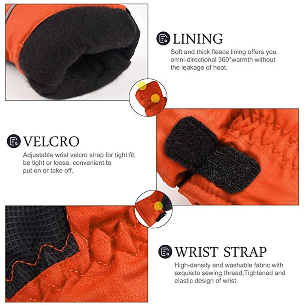 Горячая Распродажа уплотненные детские варежки теплые зимние перчатки для