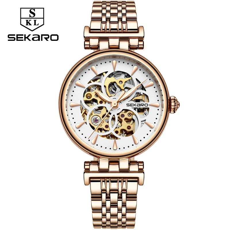 New Hot Brand Sekaro Automatic Mechanical Wrist Watch Simple Style Women Watches Fashion Skeleton Designer Ladies Dress Watch
New Hot Brand Sekaro Automatic Mechanical Wrist Watch Simple Style Women Watches Fashion Skeleton Designer Ladies Dress Watch