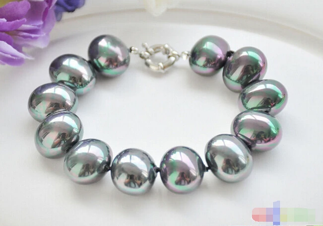 Hot sell 8" 20mm PEACOCK BLACK EGG SOUTH SEA SHELL PEARL BRACELET -Bridal jewelry free shipping
Hot sell 8" 20mm PEACOCK BLACK EGG SOUTH SEA SHELL PEARL BRACELET -Bridal jewelry free shipping