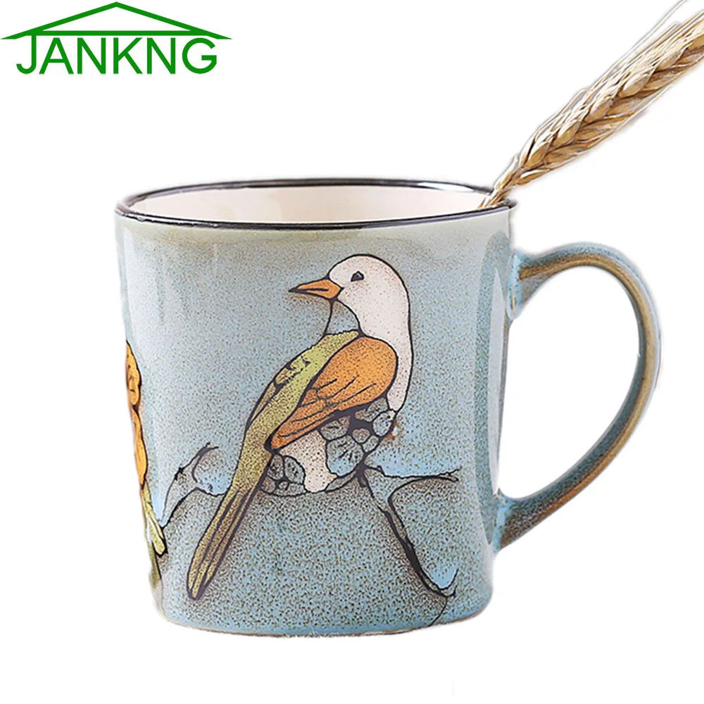JANKNG 500mL Handmade Ceramic Mug Cups Round Porcelain Cups Bird Design Water Bottle Coffee Milk Drink Mugs Birthday Girl Gift
JANKNG 500mL Handmade Ceramic Mug Cups Round Porcelain Cups Bird Design Water Bottle Coffee Milk Drink Mugs Birthday Girl Gift