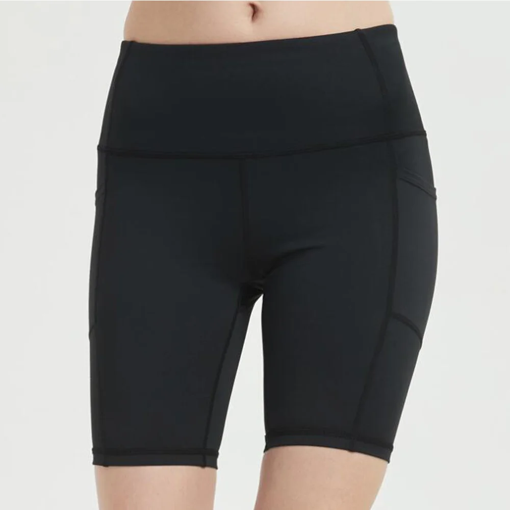 Summer Biker Shorts Sweatpants High Waist Women Short Feminino Elastic Skinny Fitness Sport Pocket Black | Женская одежда