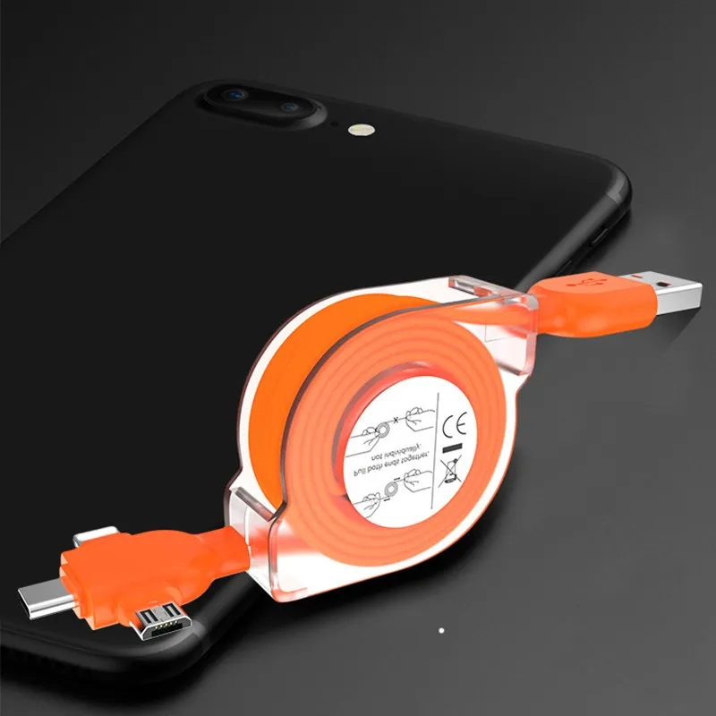 3in 1 Retractable 2A Fast Charger Micro/Type C usb cable Coiled date Line For for lg g3 g4 g5 g6 k8 k10 v10 v20 oneplus 3 5 6
3in 1 Retractable 2A Fast Charger Micro/Type C usb cable Coiled date Line For for lg g3 g4 g5 g6 k8 k10 v10 v20 oneplus 3 5 6