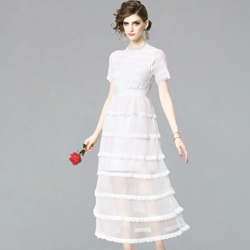 2019 Summer Women White Dresses Sexy Mesh Hollow Our Lace Dresses Female Elegant Ruffle Long Party Dress Vestdios TA6709
2019 Summer Women White Dresses Sexy Mesh Hollow Our Lace Dresses Female Elegant Ruffle Long Party Dress Vestdios TA6709