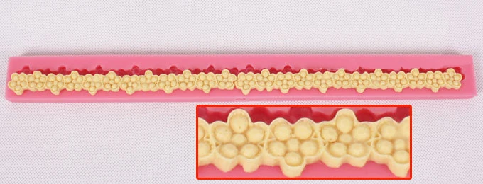 

DIY Baking Cake Pearl Lace Decoration Silicone Mold Beautiful Pearl Cake Baking Tools For Happy Birthday Decoration FM736