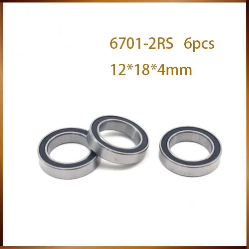 6701RS Bearing ABEC (6PCS) 12x18x4 mm Thin Section 6701-2RS Ball Bearings 61701RS 6701 2RS With Orange Sealed
6701RS Bearing ABEC (6PCS) 12x18x4 mm Thin Section 6701-2RS Ball Bearings 61701RS 6701 2RS With Orange Sealed