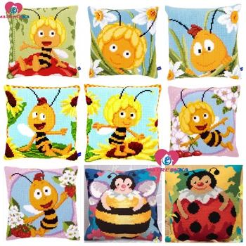 Cross Stitch Cushion Cover Bee Decorative Pillow Case Chunky Yarn Cross-Stitch Kit Cushions Home Decor Throw Pillows
Cross Stitch Cushion Cover Bee Decorative Pillow Case Chunky Yarn Cross-Stitch Kit Cushions Home Decor Throw Pillows
