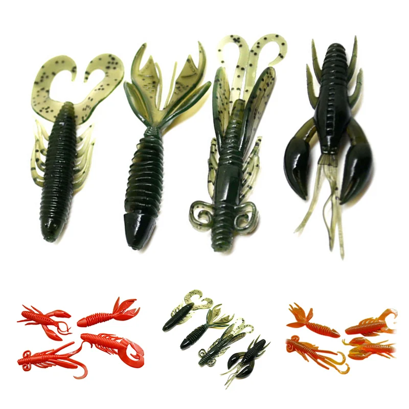 4Pcs worm soft silicon shrimp fishing hook bait swing rotation lure bass bait fishing artificial bait fishing bait
4Pcs worm soft silicon shrimp fishing hook bait swing rotation lure bass bait fishing artificial bait fishing bait