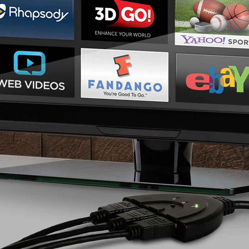 New Hot 3-Port HDMI Switch Splitter With Pigtail Audio Cable Support For HD DVD TV Box PS3 Game Consoles Xbox
New Hot 3-Port HDMI Switch Splitter With Pigtail Audio Cable Support For HD DVD TV Box PS3 Game Consoles Xbox