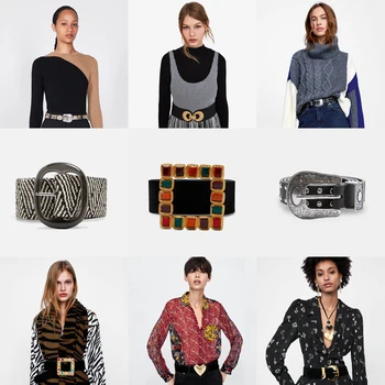 Girlgo 60 Design ZA Belts For Women Elegant Metal Buckle Rivet Statement Belt Valentine Square Crystal Leather Waistband Jewelry
Girlgo 60 Design ZA Belts For Women Elegant Metal Buckle Rivet Statement Belt Valentine Square Crystal Leather Waistband Jewelry