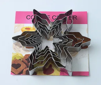 DHL 500pcs 5Pcs/Set Christmas Snowflake Stainless Steel Cookie Cutters Cake Biscuit Moulds Fondant Mold Kitchen Baking Tools
DHL 500pcs 5Pcs/Set Christmas Snowflake Stainless Steel Cookie Cutters Cake Biscuit Moulds Fondant Mold Kitchen Baking Tools