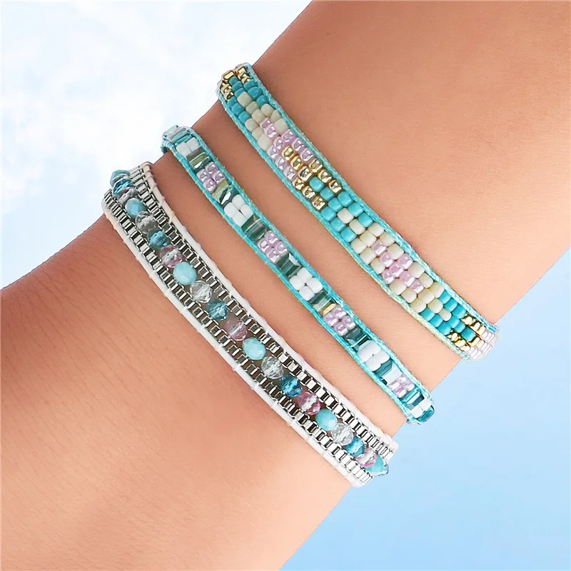 BYSPT 3Pcs/set Colour Handmade Woven Braid Bracelet Friendship Bracelet Bohemian Woven Bracelets Sets SeedBeads
BYSPT 3Pcs/set Colour Handmade Woven Braid Bracelet Friendship Bracelet Bohemian Woven Bracelets Sets SeedBeads