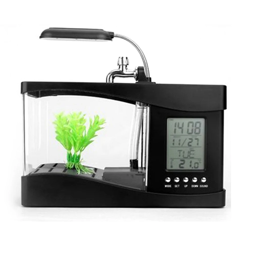 LCD Display Aquarium Alarm USB LED Light Home Decor Gift Mini Desktop Lamp Timer Fish Tank With Calendar Clock Multifunctional
LCD Display Aquarium Alarm USB LED Light Home Decor Gift Mini Desktop Lamp Timer Fish Tank With Calendar Clock Multifunctional