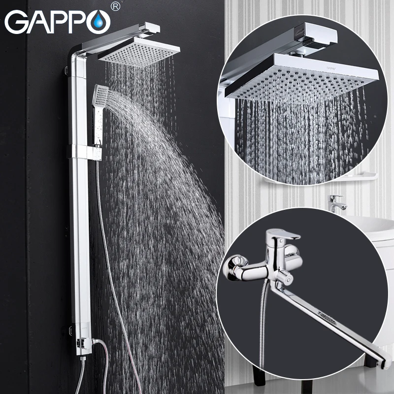 

GAPPO shower faucet rainfall Bath tub taps shower mixer tap brass bathtub faucet wall mount shower set