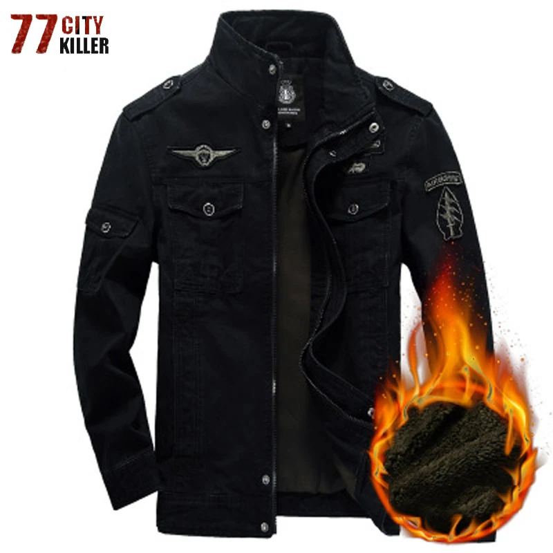 77City Killer ThicK Fleece Winter Military Tactical Jacket Men Cotton Stand Collar Plus Size 6XL Casual Air Force Pilot Jacket
77City Killer ThicK Fleece Winter Military Tactical Jacket Men Cotton Stand Collar Plus Size 6XL Casual Air Force Pilot Jacket