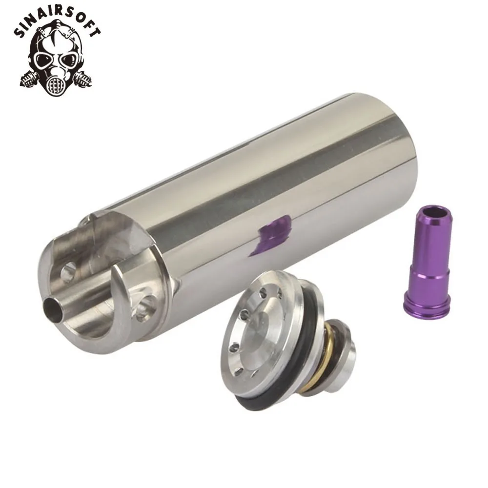 SHS Tune Up Kit Stainless Steel Cnc Milled One-piece Solid Cylinder Built-in Cylinder Head Piston Head Nozzle Airsoft Paintball
SHS Tune Up Kit Stainless Steel Cnc Milled One-piece Solid Cylinder Built-in Cylinder Head Piston Head Nozzle Airsoft Paintball