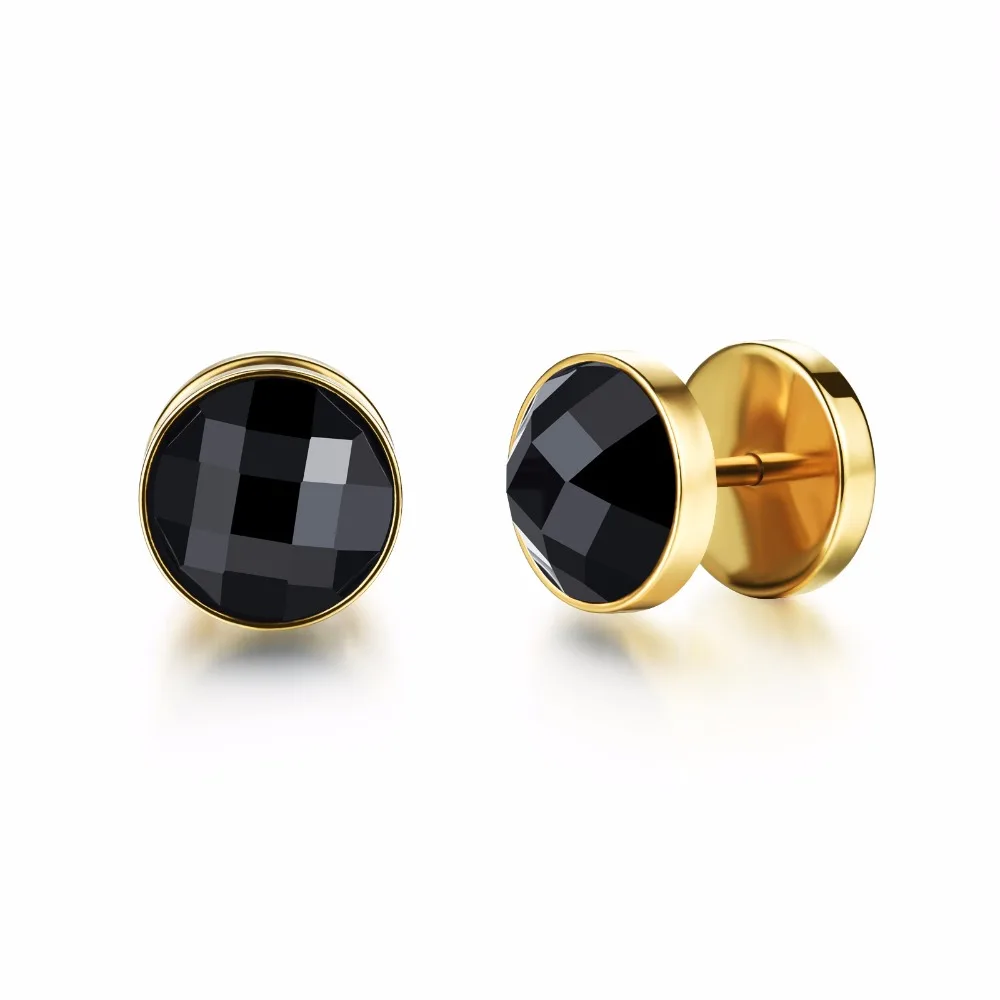 1 Pair 2pc Hip Hop Rock Black CZ Stone Earrings Gold Silver Color 316L Stainless Steel Men Stud Earring Jewelry Drop Shipping
1 Pair 2pc Hip Hop Rock Black CZ Stone Earrings Gold Silver Color 316L Stainless Steel Men Stud Earring Jewelry Drop Shipping