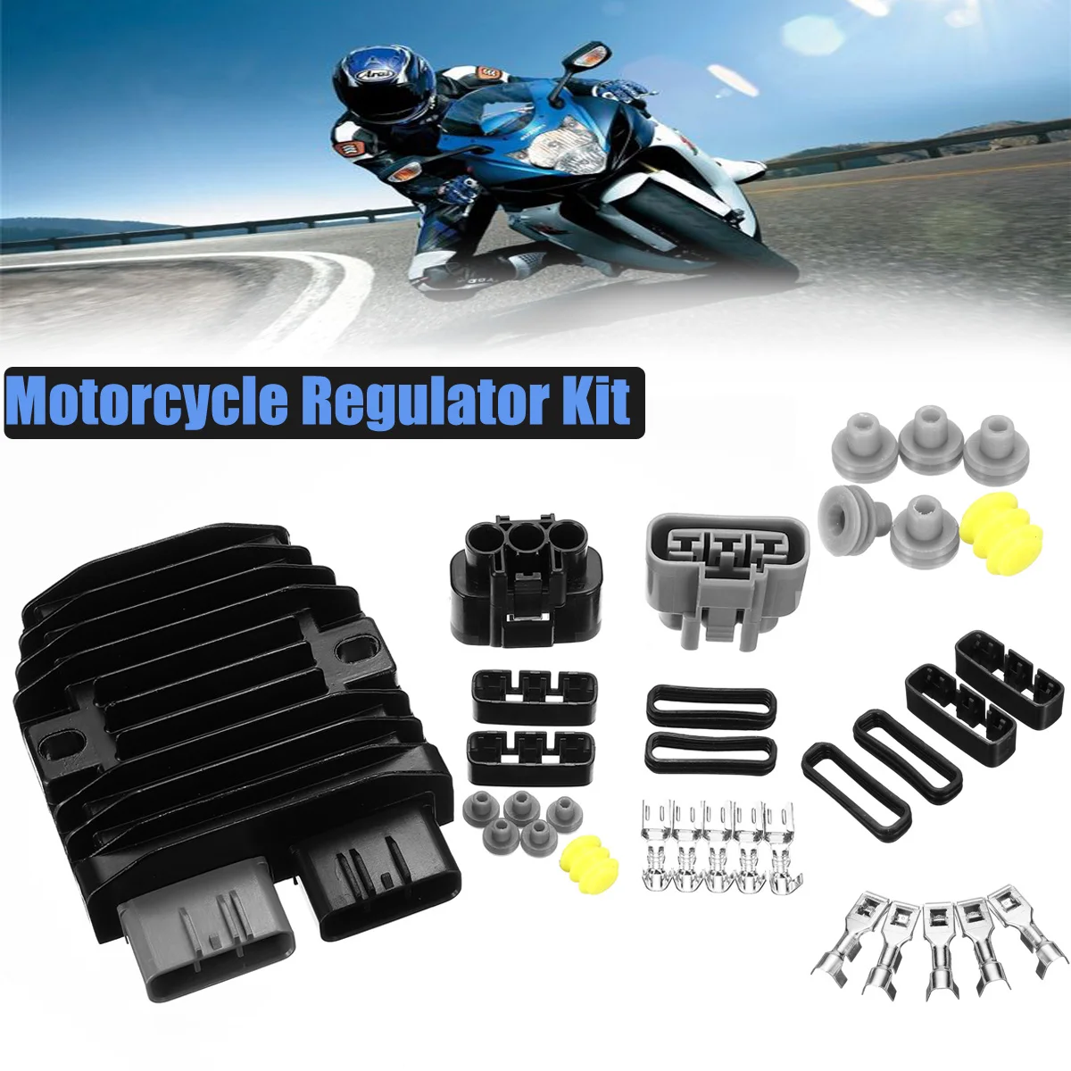 1 Set Motorcycle Voltage Regulator Rectifier Kit for Yamaha Raider YZF R1 2002-2014 New Arrival
1 Set Motorcycle Voltage Regulator Rectifier Kit for Yamaha Raider YZF R1 2002-2014 New Arrival