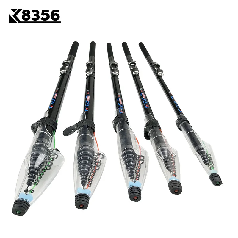 

K8356 30T High Carbon Telescopic Rock Fishing Rod 2.7m 3.6M 4.5M 5.4M 3.0M 6.3M Sea Rod M Power Spinning Fishing Rod Hand Pole