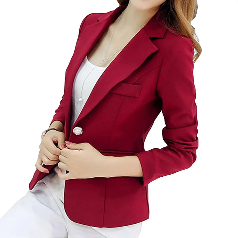 Autumn Winter Blazer Femme Office Lady Fashion Single Button Formal Long Sleeve Notched Blazer Feminino Abrigo Mujer Coat
Autumn Winter Blazer Femme Office Lady Fashion Single Button Formal Long Sleeve Notched Blazer Feminino Abrigo Mujer Coat