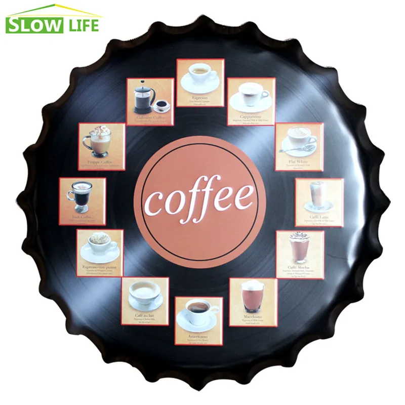 35cm Kinds Of Coffee Beer Bottle Cap Metal Tin Sign Vintage Home Decor Tin Sign Wall Decor Metal Sign 3D Wall Decor Metal Plaque
35cm Kinds Of Coffee Beer Bottle Cap Metal Tin Sign Vintage Home Decor Tin Sign Wall Decor Metal Sign 3D Wall Decor Metal Plaque