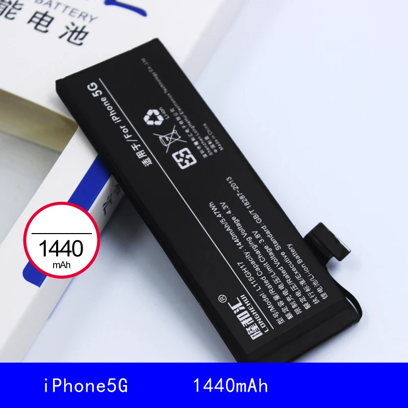 Longhehui Good Quality AAA Real Capacity 1440mAh 3.7V battery for iPhone 5 5G battery zero cycle replacement repair parts
Longhehui Good Quality AAA Real Capacity 1440mAh 3.7V battery for iPhone 5 5G battery zero cycle replacement repair parts