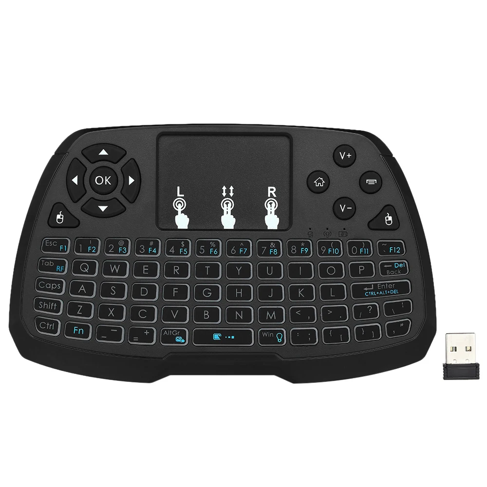 Backlit 2.4GHz Wireless Keyboard Touchpad Mouse Handheld Remote Control Backlight for Android TV BOX
Backlit 2.4GHz Wireless Keyboard Touchpad Mouse Handheld Remote Control Backlight for Android TV BOX