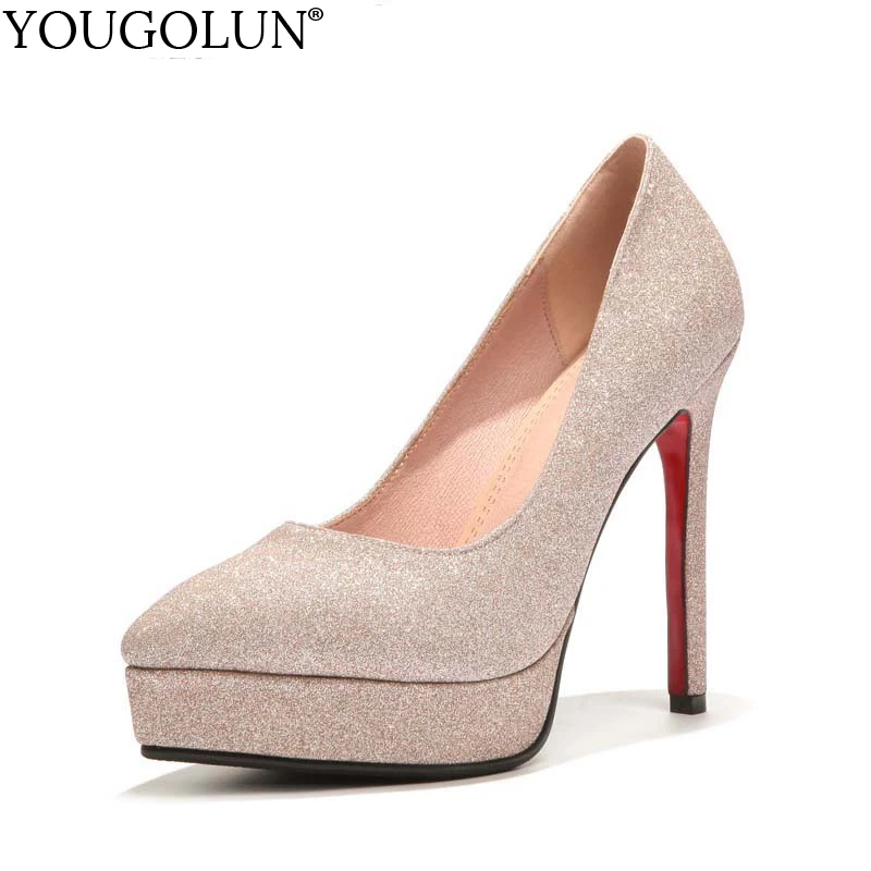 YOUGOLUN Women Pumps New Lady Sexy Wedding Super High Thin Heels Elegant Woman Gold Silver Bling Pointed toe Party Shoes #A-066
YOUGOLUN Women Pumps New Lady Sexy Wedding Super High Thin Heels Elegant Woman Gold Silver Bling Pointed toe Party Shoes #A-066