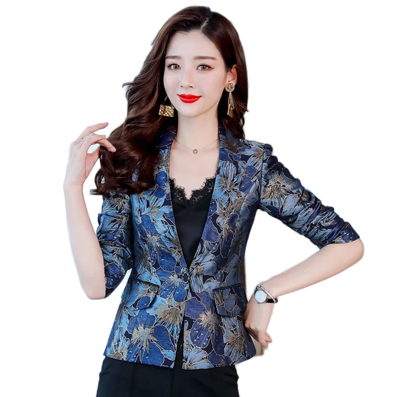 2019 New spring High-quality print Short Jacket with Pocket Office Lady Casual Style Blazer Women Wear Single Button Coat 002FD
2019 New spring High-quality print Short Jacket with Pocket Office Lady Casual Style Blazer Women Wear Single Button Coat 002FD