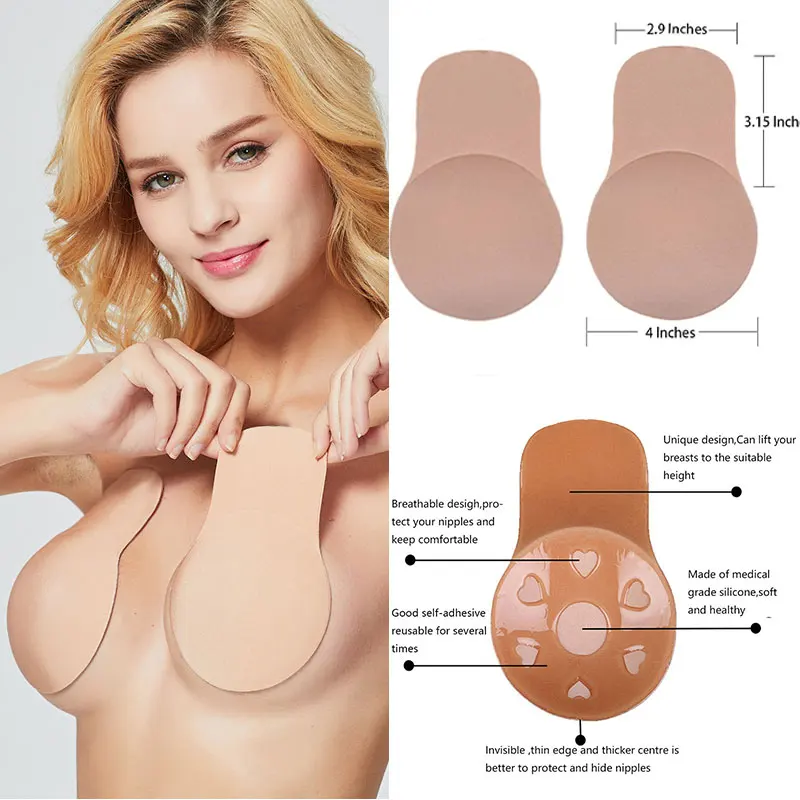 Lady Strapless Bra Self-Adhesive Silicone Push Up Bra Invisible 1 Pair Nipple Cover Sexy Women Underwear For Wedding Dress
Lady Strapless Bra Self-Adhesive Silicone Push Up Bra Invisible 1 Pair Nipple Cover Sexy Women Underwear For Wedding Dress