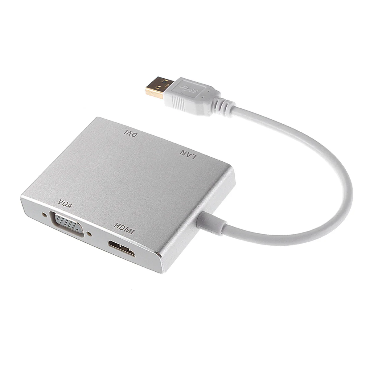 Cablecc USB 3.0 Adapter HDMI DVI VGA HDTV External Graphics Card & LAN Ethernet RJ45100Mbps Adapter 4 in 1 Multiplicate Function Sliver
Cablecc USB 3.0 Adapter HDMI DVI VGA HDTV External Graphics Card & LAN Ethernet RJ45100Mbps Adapter 4 in 1 Multiplicate Function Sliver