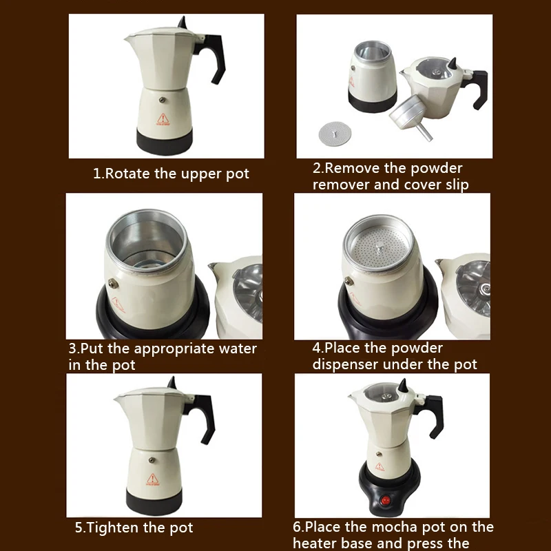 300ml Electric Coffee Maker Aluminum Moka Pot Mocha Coffee Maker Machine SDF-SHIP
300ml Electric Coffee Maker Aluminum Moka Pot Mocha Coffee Maker Machine SDF-SHIP