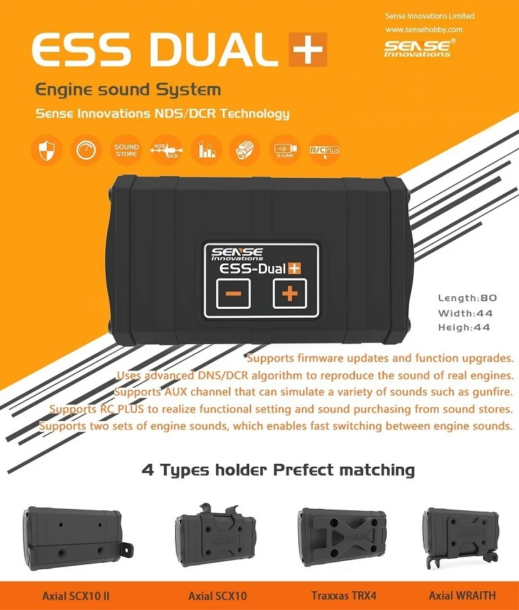 1Set ESS-DUAL 2 Speakers Engine Sound Simulator Engine Sound System for 1:10 Axial SCX10 II WRAITH RC Cars Upgrade
1Set ESS-DUAL 2 Speakers Engine Sound Simulator Engine Sound System for 1:10 Axial SCX10 II WRAITH RC Cars Upgrade