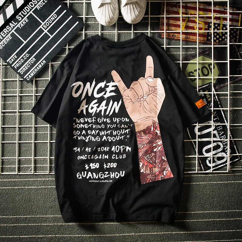INS New 2019 summer men or women Rock finger printed hip hop tshirt streetwear funny punk club t shirts
INS New 2019 summer men or women Rock finger printed hip hop tshirt streetwear funny punk club t shirts
